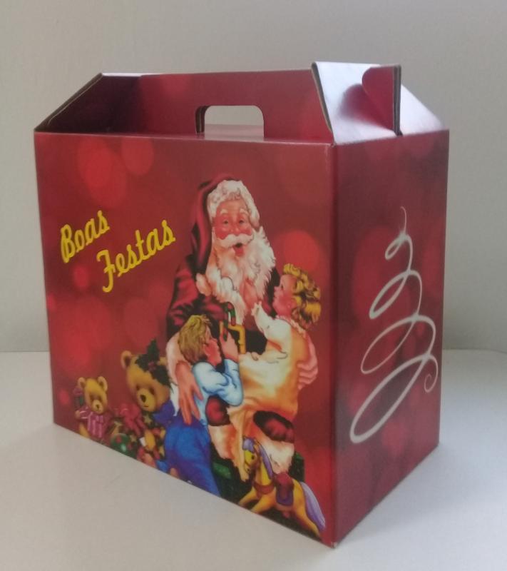 CAIXA BOAS FESTAS VERMELHA C/25 UNIDADES
