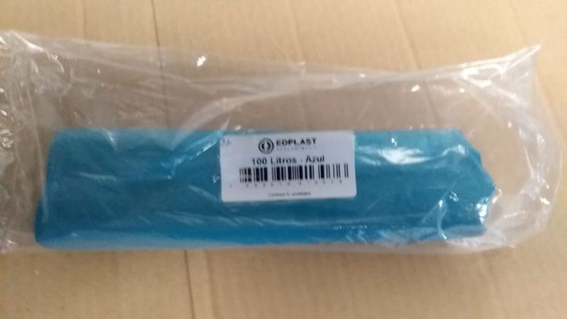 ROLO LIXO EDPLAST AZUL 100 LTS  FD 25x5 UN