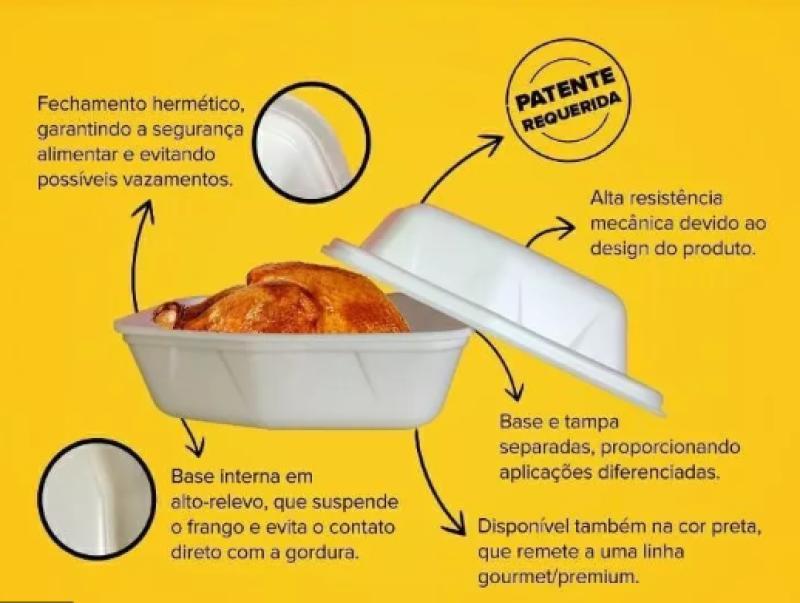 TPF-220 TAMPA PARA ESTOJO BRANCO DE FRANGO EPS COM 100 UNID