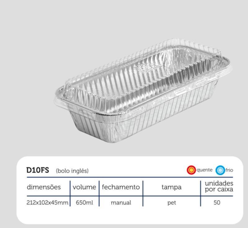 D10FS - BANDEJA BOLO INGLES WYDA  ALUM C/TAMPA PET 650 ML CX/50 UN