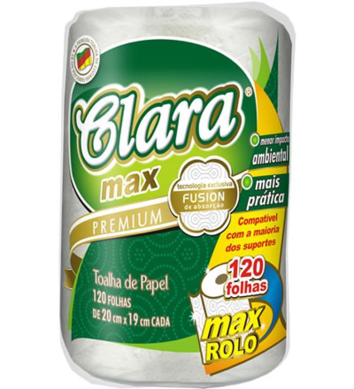 PAPEL TOALHA CLARA MAX FOLHA DUPLA C/ 1 UN 120FOLHAS