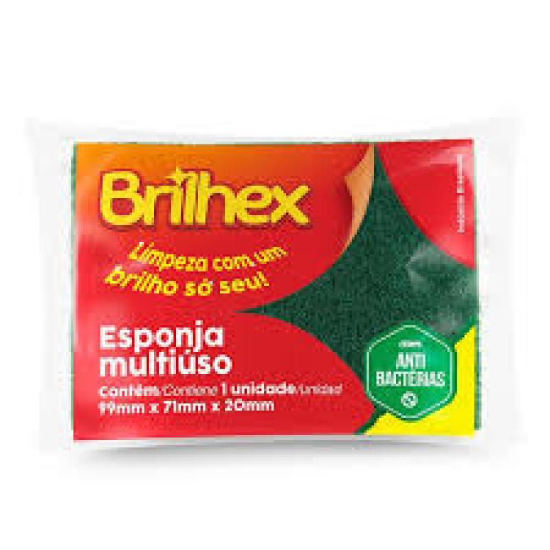 BRK-7869 ESPONJA BRILHEX  MULTI USO 9,9X7,1X2CM FD C/60 UN