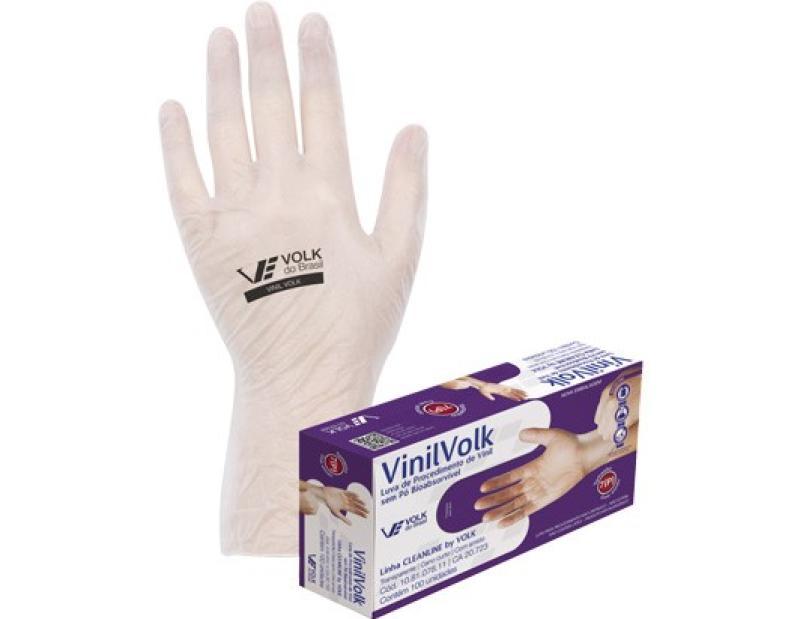 LUVA VOLK VINIL TRANP (G) C/50 PARES S/PO 604