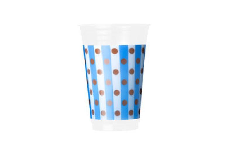 COPO FESTA DECOR PPT-330 POA AZUL/MARRON 10X30 C/300 UN