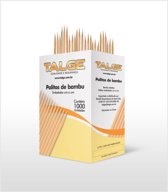 PALITOS P/DENTE TALGE BAMBU SACHE C/ 1000 UN