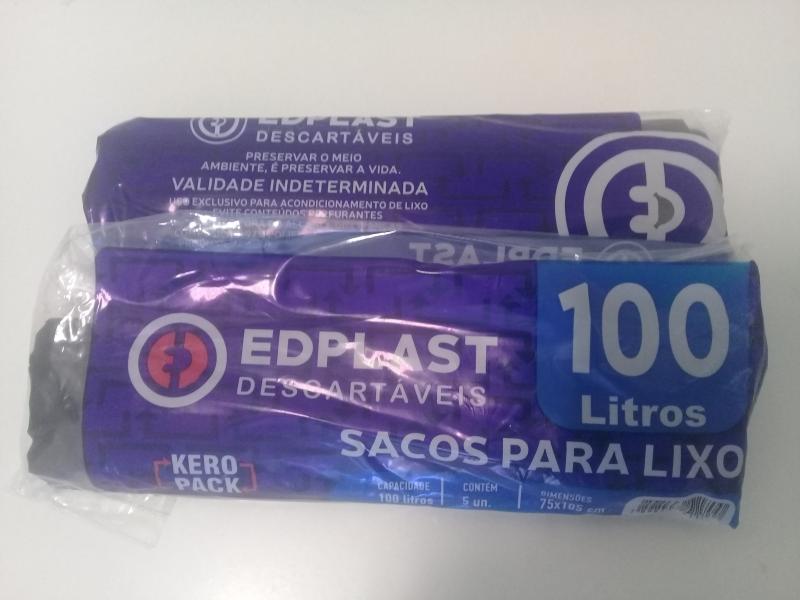 ROLO LIXO EDPLAST 100 LTS  C/ 05 UN