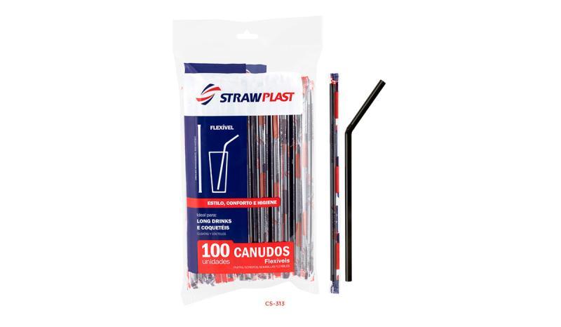 CS-200 CANUDO PRETO C/ BRANC GRANEL 21CM 6MM CX3000