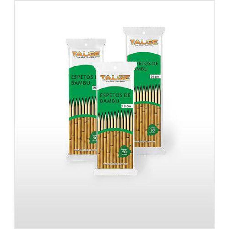 ESPETOS DE BAMBU TALGE 30 CM PCT C/ 50 UN 