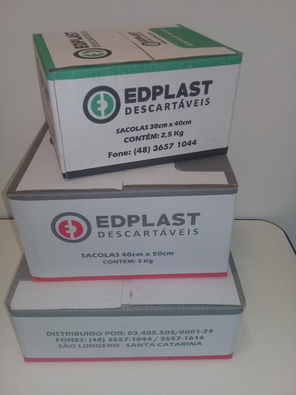 SACOLA RECICLADA 30x40 VERMELHA EDPLAST 2,5KG