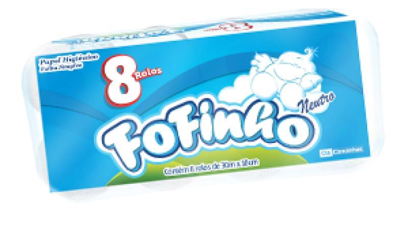 PAPEL HIG FOFINHO 08 X 8  30 MTS F.SIMPLES NEUTRO