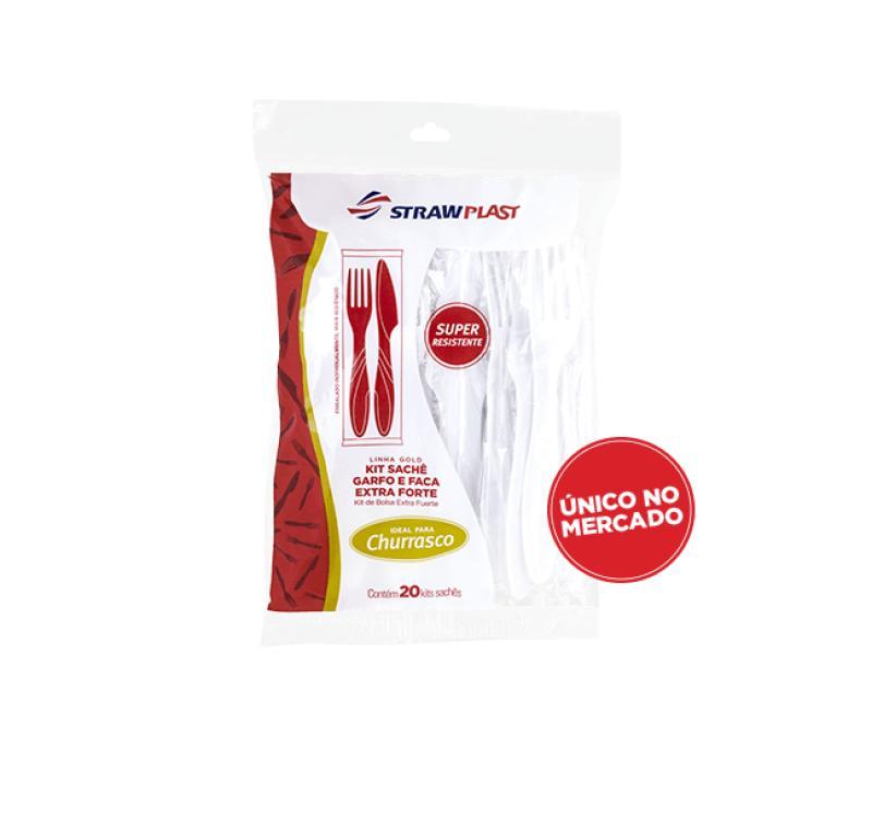 05120500/656  KIT SACHE GARFO/FACA CHURRASCO BRANCO 10X20(par) CX 400