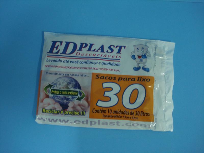SACO LIXO ALMOFADA 30 LTS 50X10 UN