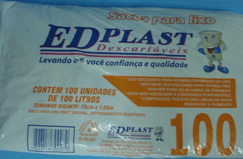 SACO LIXO ALMOFADA 100 LTS 50X05 UN