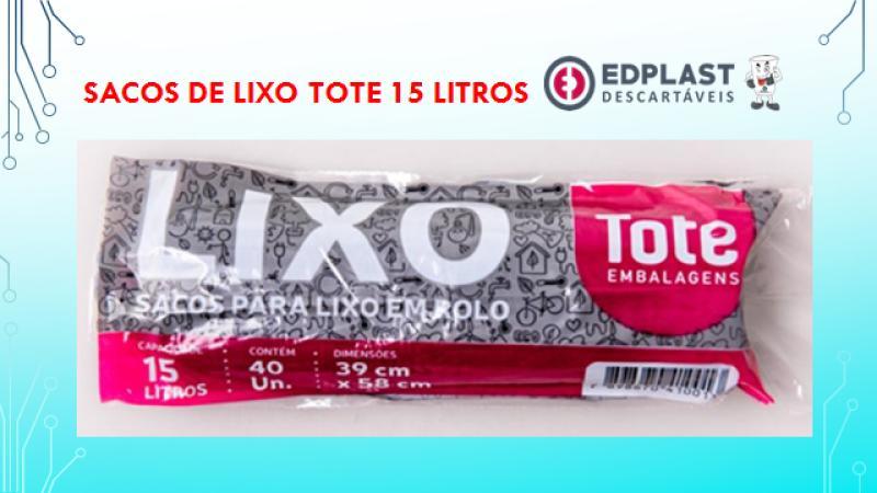 ROLO LIXO TOTE 15 LITROS CX 25 X40 UN 39X58